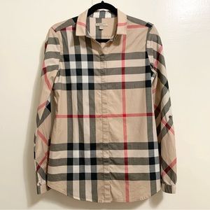 Burberry Brit Plaid Long Sleeve Shirt